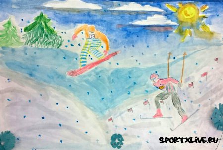 Лучшие рисунки о зимних видах спорта